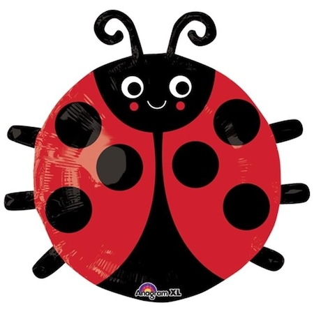 18 In. Happy Ladybug Junior Shape Party Balloon